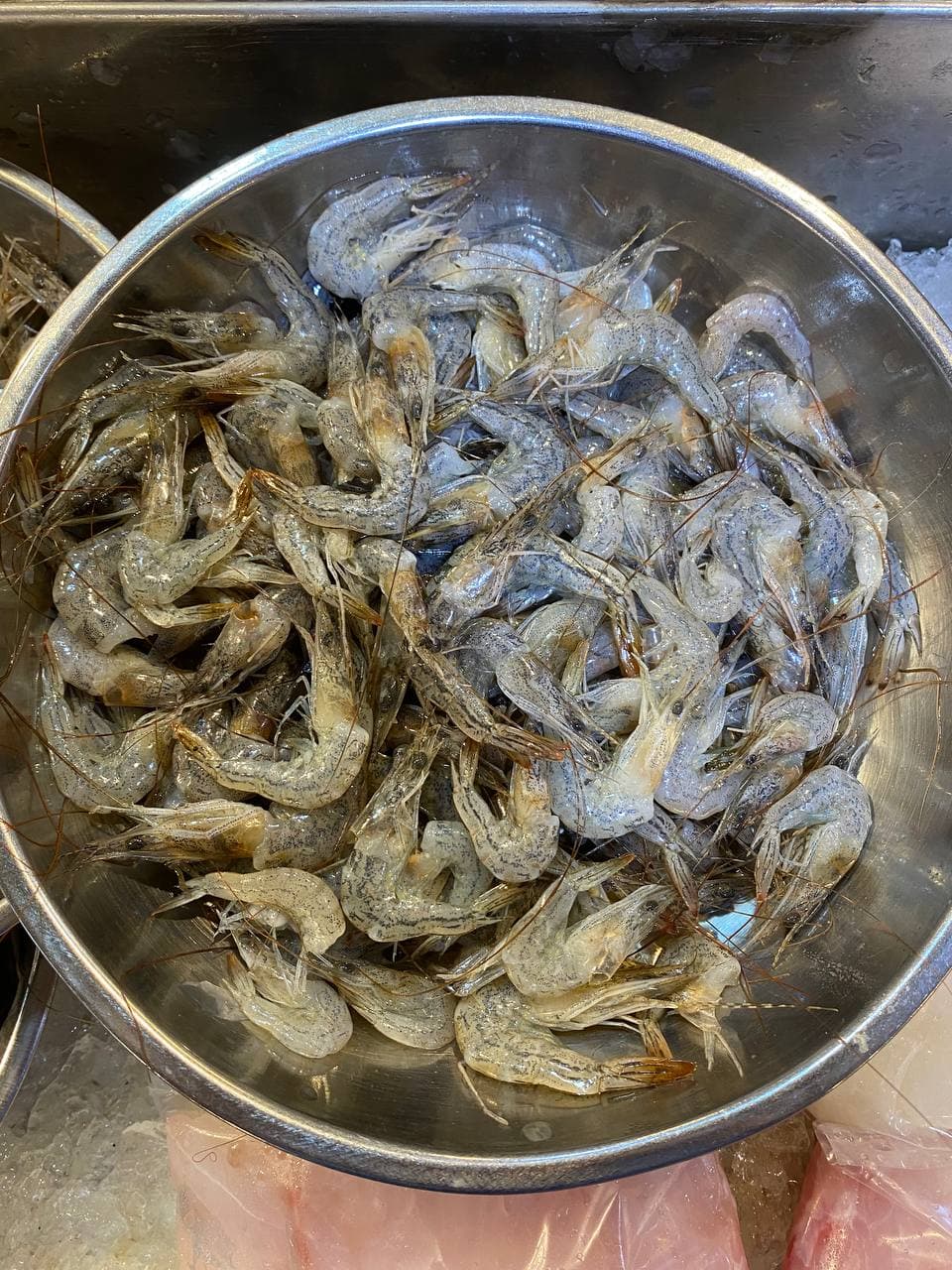 fresh small prawns